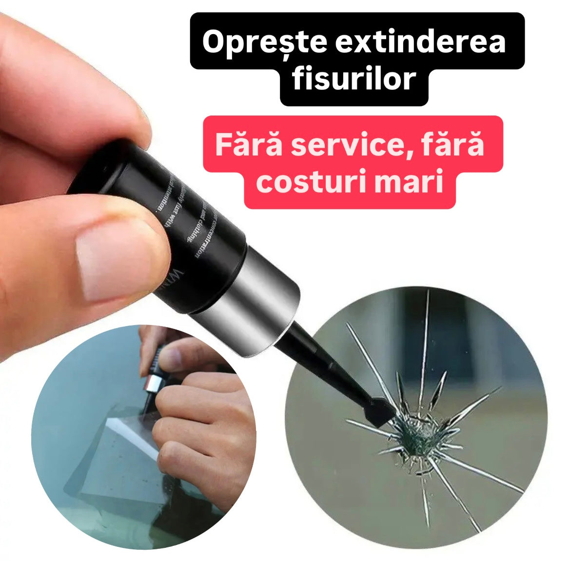 Kit pentru reparat crapaturi si fisuri parbriz/geam