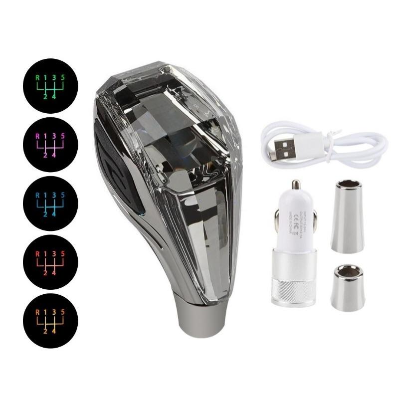 Buton schimbător viteze auto LED multicolor – universal