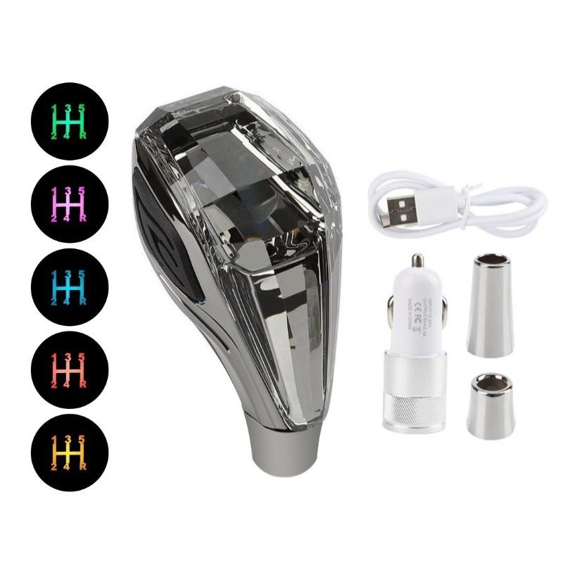 Buton schimbător viteze auto LED multicolor – universal