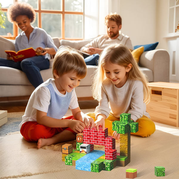 Set de Construcții Magnetice 3D – 100% Creativitate pentru Copii