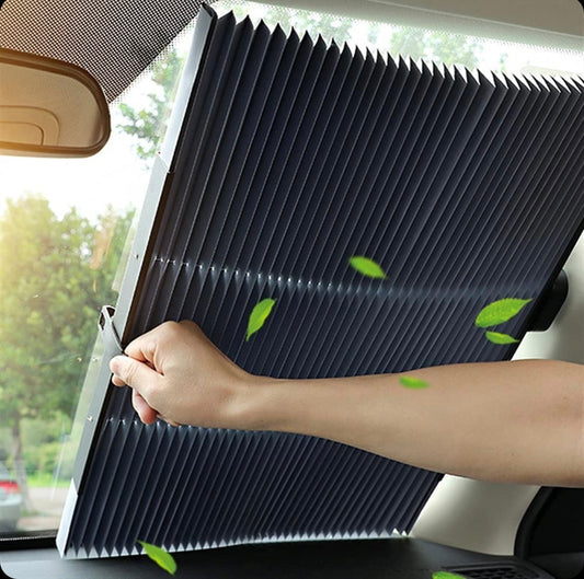 Parasolar auto tip acordeon, retractabil – 46x150 cm